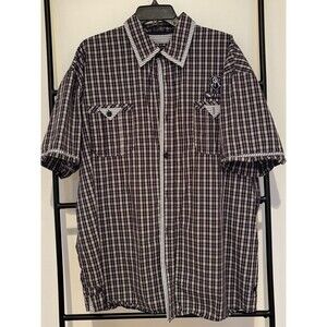 NWOT Parish Nation Mens S/S, 2XL  Navy/Wht. Health, Wealth, Wisdom Embroidered!